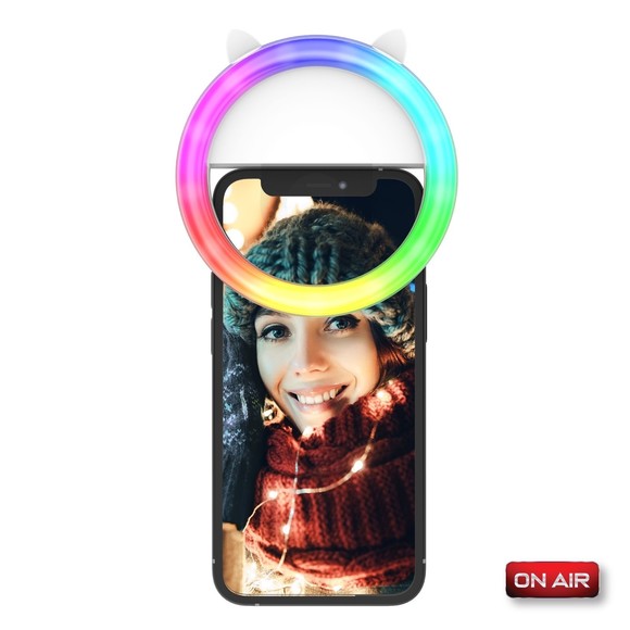 Cat Clip-On Halo Light - Mini Ring Light with Full RGB - Picture 2 of 8